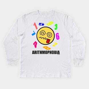 Arithmophobia Kids Long Sleeve T-Shirt